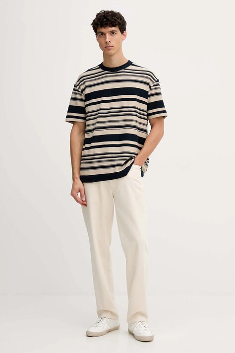 Marc O'Polo t-shirt bawełniany męski kolor granatowy wzorzysty 528307551200