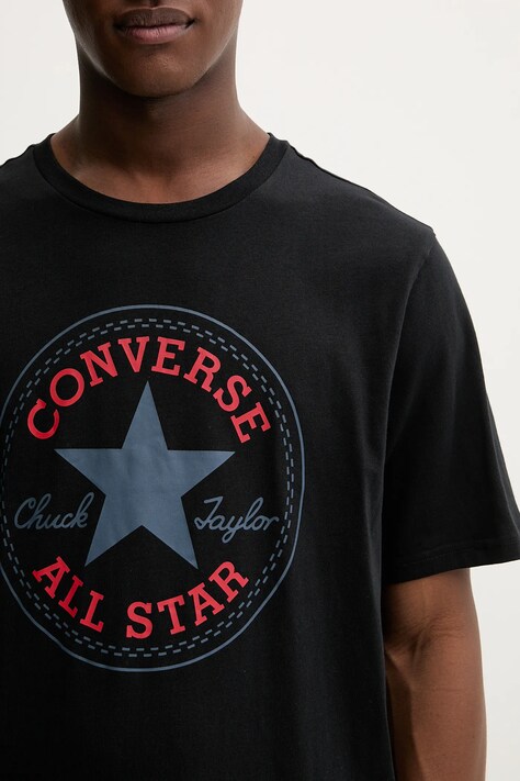 Converse футболка чоловіча бавовняна — AW25-TSM1C7, чорний — фото 5