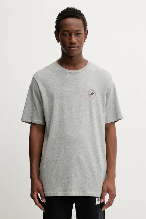Converse t-shirt in cotone uomo colore grigio CVM5T565