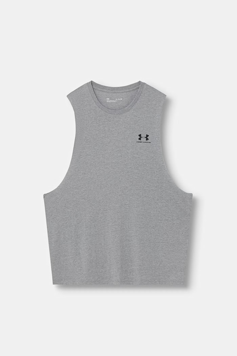 Under Armour tréningový top pánsky s bavlnou sivý 1329286
