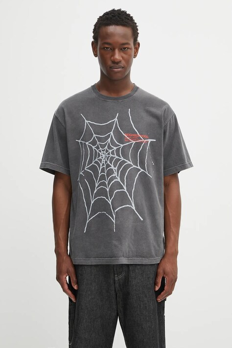 Бавовняна футболка NEIGHBORHOOD nh . tee ss-7 колір сірий з принтом 251PCNH-ST07