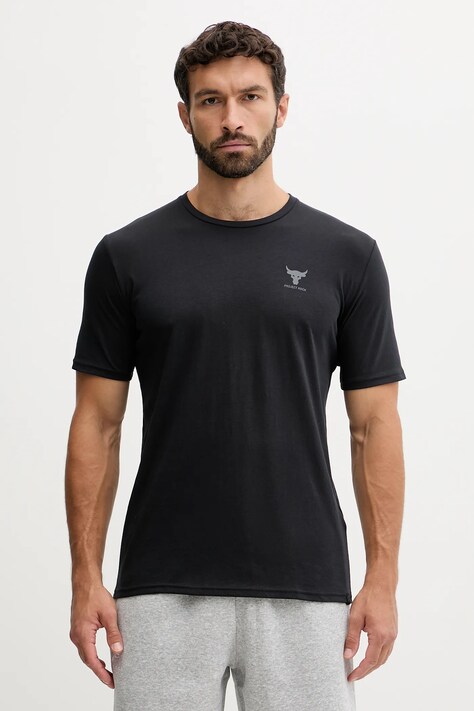 Tréninkové tričko Under Armour pánské, černá barva, s potiskem, 1387797