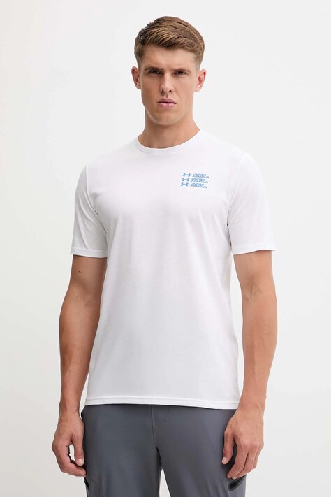 Under Armour t-shirt męski kolor biały z nadrukiem 6004173