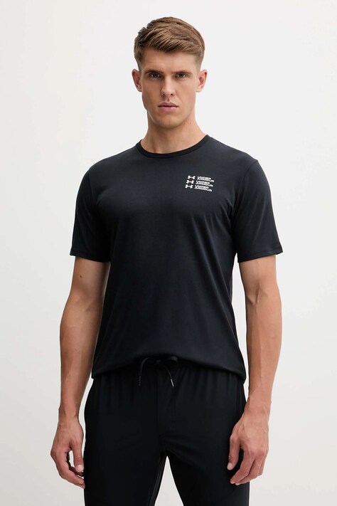Under Armour t-shirt męski kolor czarny z nadrukiem 6004173