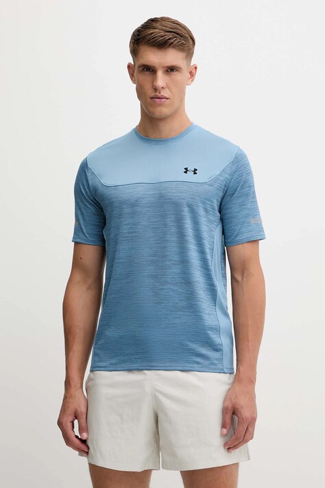 Under Armour t-shirt sportowy UA Tech Utility męski kolor niebieski gładki 6004965