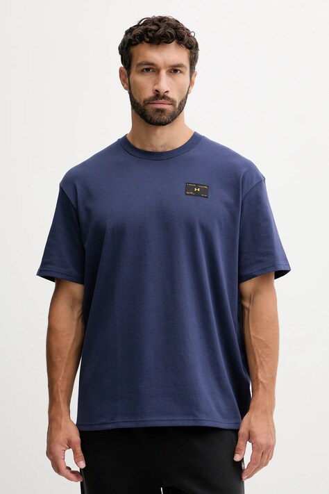 Under Armour tricou culoarea bleumarin, uni, 6005668