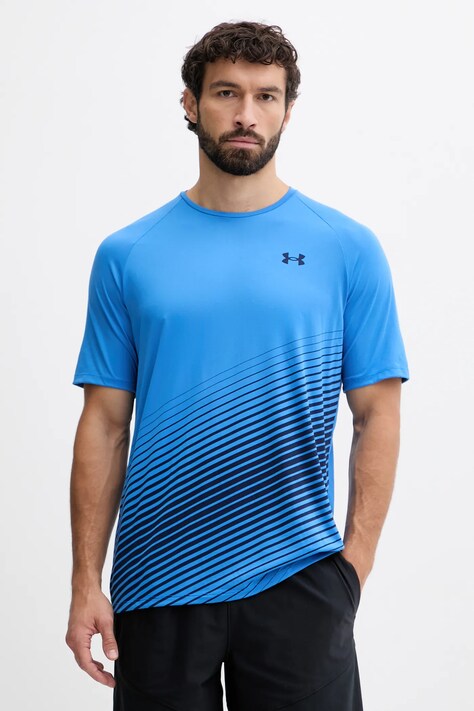Under Armour t-shirt treningowy UA Tech Fade męski kolor niebieski 6005916