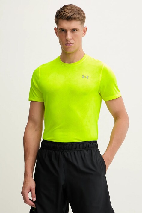 Under Armour t-shirt treningowy męski kolor żółty z nadrukiem 6006098