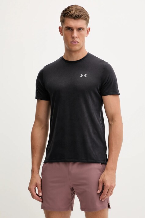 Under Armour t-shirt treningowy męski kolor czarny z nadrukiem 6006098