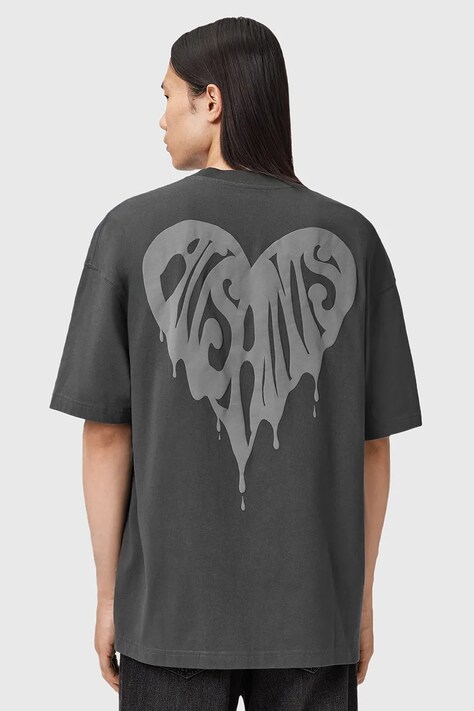 AllSaints t-shirt bawełniany TRIP męski kolor szary z nadrukiem M010PD