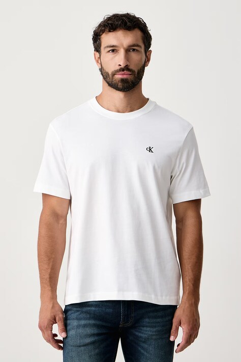 Calvin Klein Jeans T-shirt męski bawełniany biały LV04RC275G