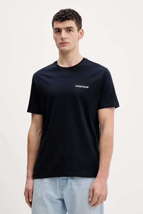 Bombažna kratka majica Guess Jeans moška, črna barva, M5BI78 K8FQ4