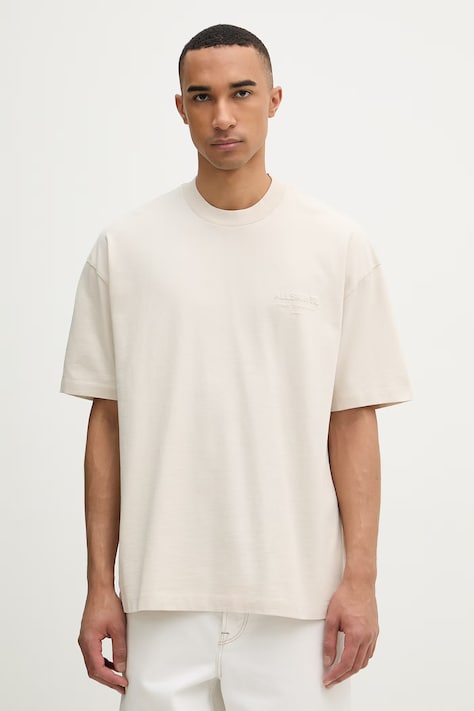 AllSaints t-shirt męski bawełniany XANDER beżowy M030JC
