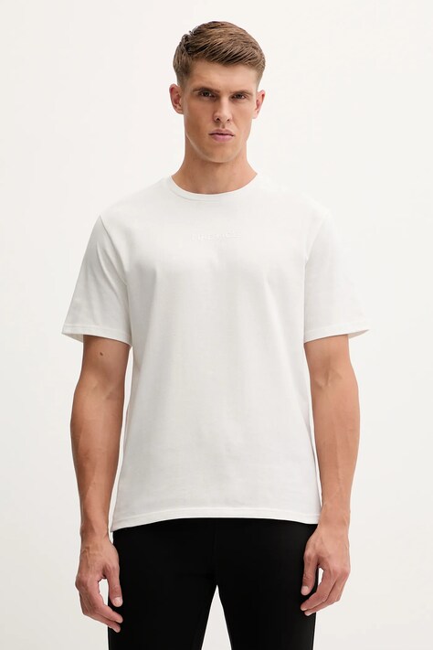 BOGNER Fire+Ice t-shirt bawełniany MICK męski kolor beżowy z nadrukiem 54349760