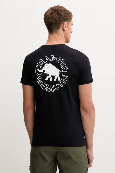 Mammut t-shirt sportowy męski kolor czarny z nadrukiem 1017.05892