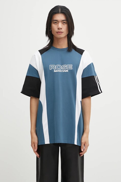 Martine Rose cotton t-shirt Oversized Panelled blue color patterned 630JE01529D