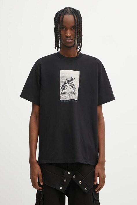Carhartt WIP t-shirt bawełniany S/S No Play T-Shirt męski kolor czarny z nadrukiem I035452.89XX