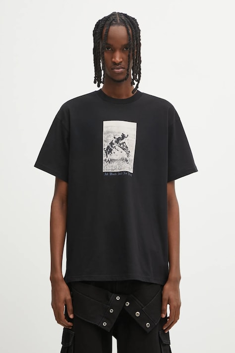 Carhartt WIP t-shirt bawełniany S/S No Play T-Shirt męski kolor czarny z nadrukiem I035452.89XX