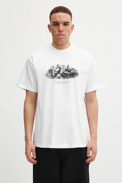Carhartt WIP t-shirt bawełniany S/S Workers T-Shirt męski kolor biały z nadrukiem I035499.02XX