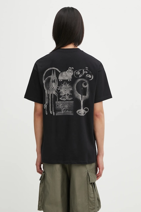Бавовняна футболка Carhartt WIP S/S Okniceok 01 T-Shirt колір чорний з принтом I035440.89XX