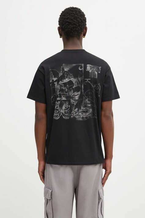 Carhartt WIP t-shirt bawełniany S/S Okniceok 02 T-Shirt męski kolor czarny z nadrukiem I035550.89XX