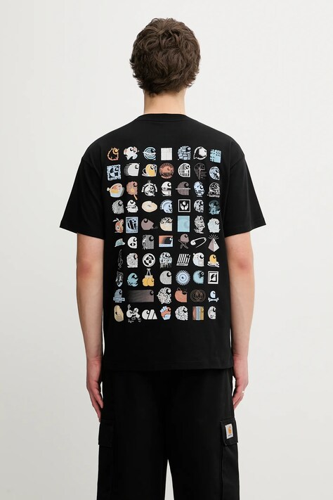 Carhartt WIP t-shirt bawełniany S/S C Logo Archive T-Shirt męski kolor czarny z nadrukiem I035439.89XX