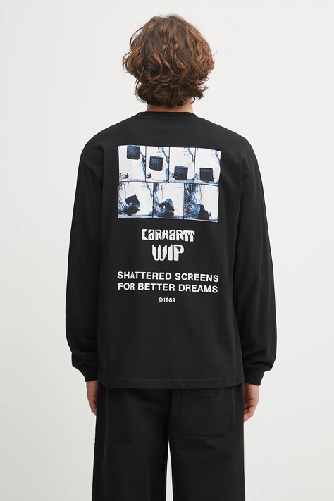 Carhartt WIP longsleeve bawełniany L/S Better Dreams T-Shirt kolor czarny z nadrukiem I035458.89XX