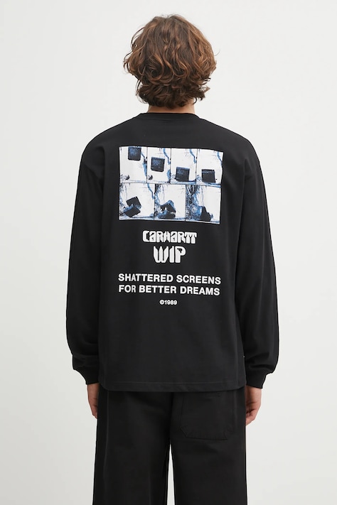 Carhartt WIP top a maniche lunghe in cotone L/S Better Dreams T-Shirt colore nero I035458.89XX