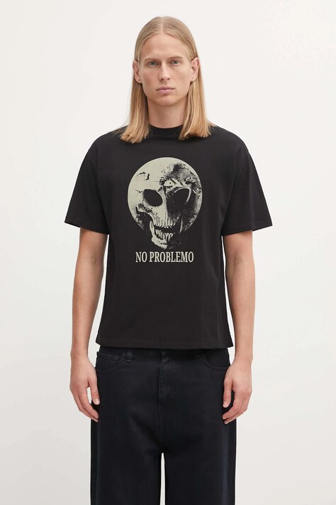 No Problemo t-shirt bawełniany Dead Planet męski kolor czarny wzorzysty NP6001304