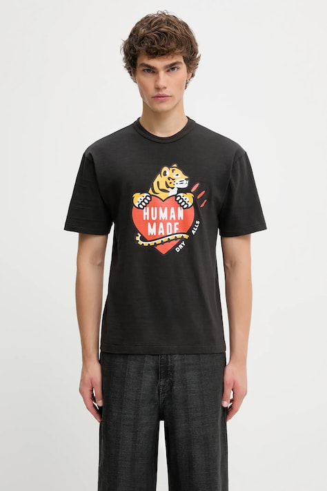 Human Made t-shirt bawełniany GRAPHIC męski kolor czarny wzorzysty HM30TE007