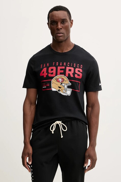 Nike t-shirt bawełniany SS Helmet Essential Tee męski kolor czarny z nadrukiem N199-00A-9B-LQC