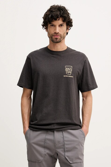 Rip Curl t-shirt SHAPER ADDRESS męski kolor szary wzorzysty 0VVMTE