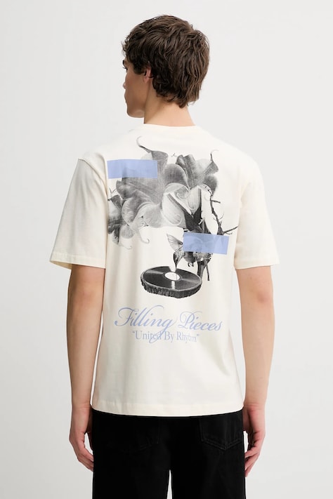 Filling Pieces pamut póló Grammophone bézs, nyomott mintás, 422520500236