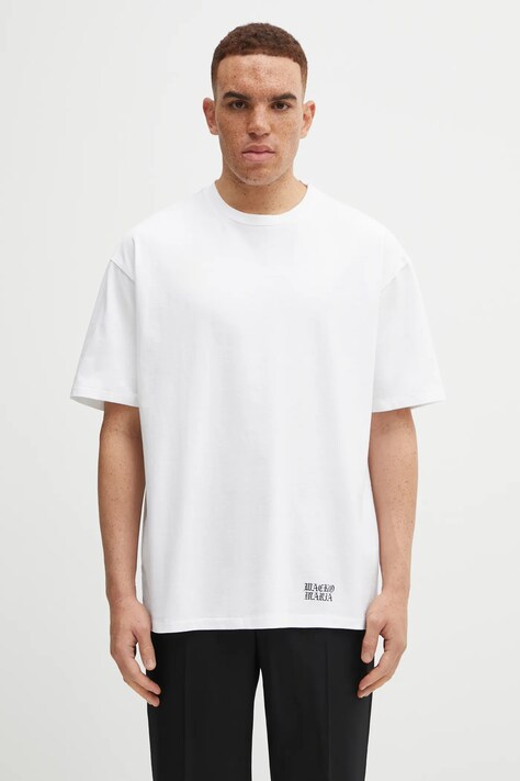 Wacko Maria t-shirt bawełniany męski kolor biały gładki 25FW-WMT-WT03