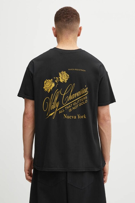 Willy Chavarria t-shirt bawełniany Willy Label Easy męski kolor czarny z nadrukiem WCJSY0147-001