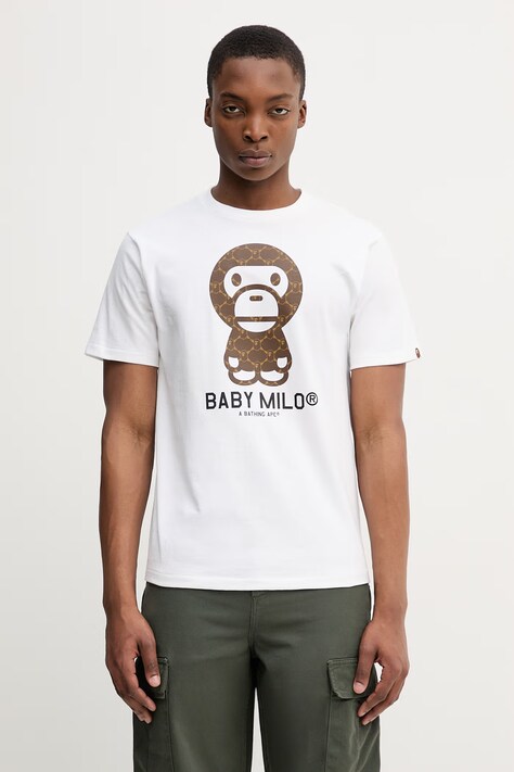 Bavlnené tričko A Bathing Ape Palm Tree Camo pánske, čierna farba, s potlačou, 001CSL301317M