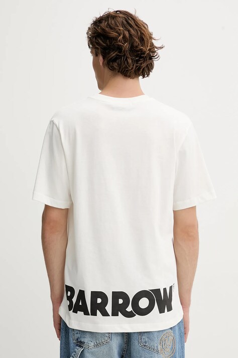 Barrow t-shirt bawełniany kolor beżowy z nadrukiem F5BWUATH059