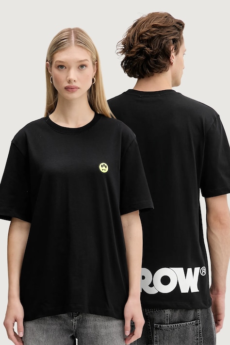 Barrow t-shirt bawełniany kolor czarny z nadrukiem F5BWUATH059