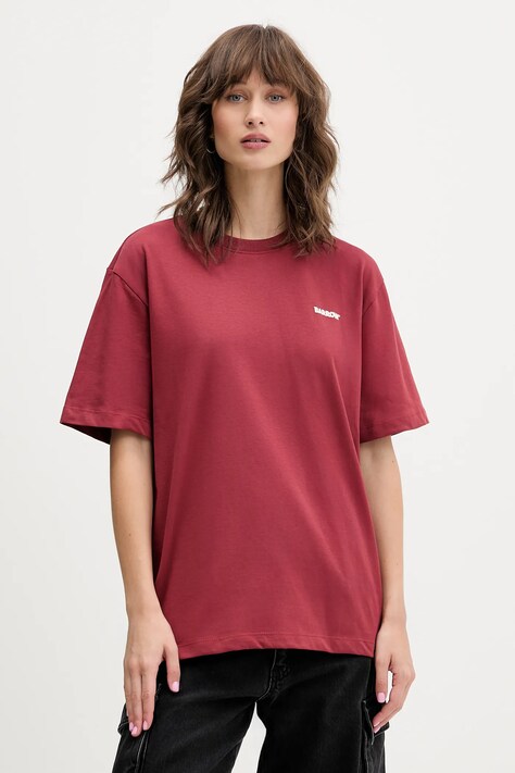 Barrow t-shirt bawełniany kolor bordowy z nadrukiem F5BWUATH070
