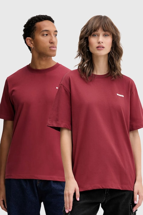 Βαμβακερό μπλουζάκι Barrow χρώμα: μπορντό, F5BWUATH070