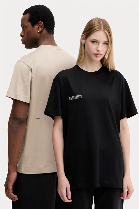 Хлопковая футболка Pangaia 3 шт цвет чёрный с принтом 10002567