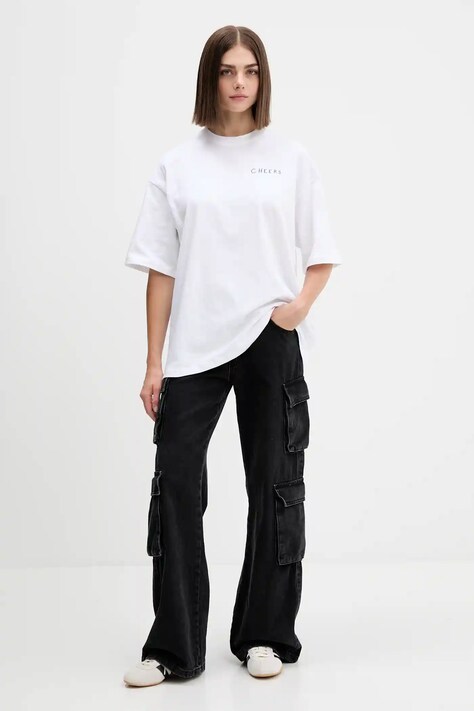 Kaotiko tricou din bumbac culoarea alb, cu imprimeu, AR025-01S-G002