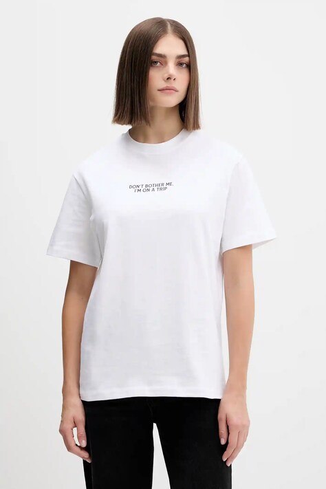 Kaotiko tricou din bumbac culoarea alb, cu imprimeu, AR011-01S-G002