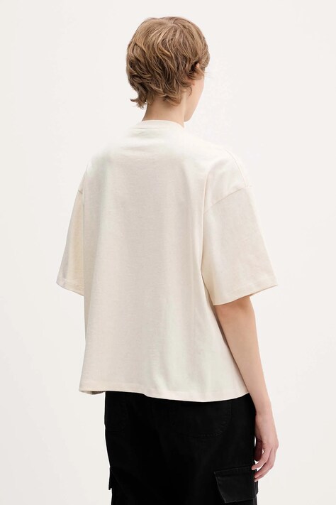 Бавовняна футболка Kaotiko — AW25-TSU019, бежевий — фото 7