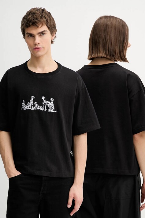 Kaotiko tricou din bumbac culoarea negru, cu imprimeu, AR015-01-M002