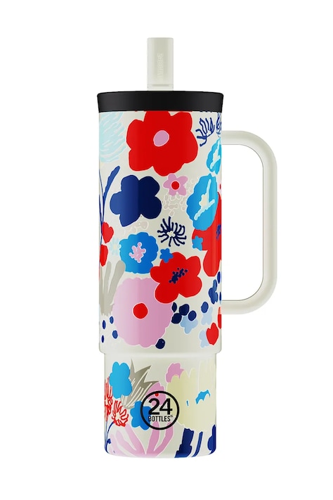 24bottles Kubek termiczny ze słomką Straw Cup 800 ml multicolor 002417