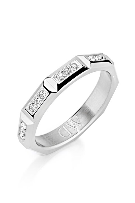 Daniel Wellington Pierścionek damski ze stali nierdzewnej z cyrkonią Bric Icon Lumine DW00402210