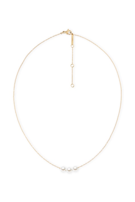 Daniel Wellington Naszyjnik damski pozłacany Pearl Trio DW00402110