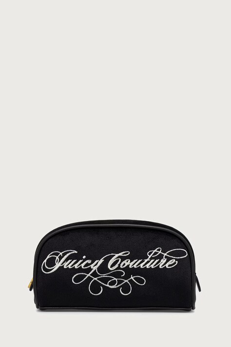 Juicy Couture Kosmetyczka damska welurowa TAYLOR czarna BEJ2699G5WPO