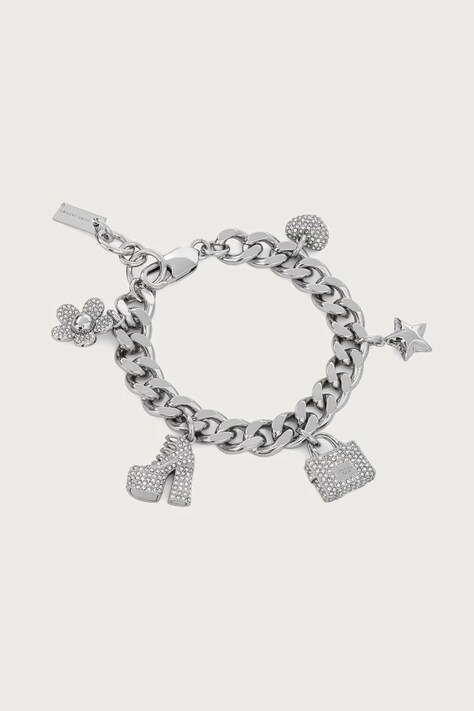 MARC JACOBS Bransoletka damska posrebrzana PAVE MINI ICON 2R3JBR001J81